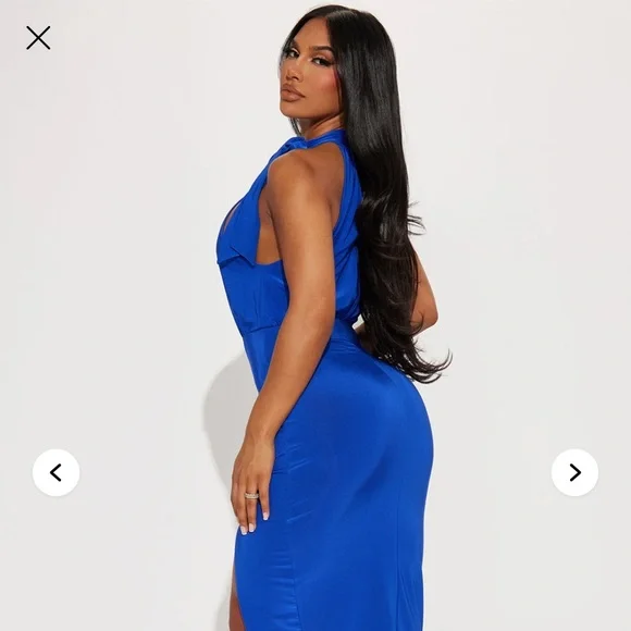 Sophisticated Nixie Midi Dress - Royal Blue - Picture 4 of 14